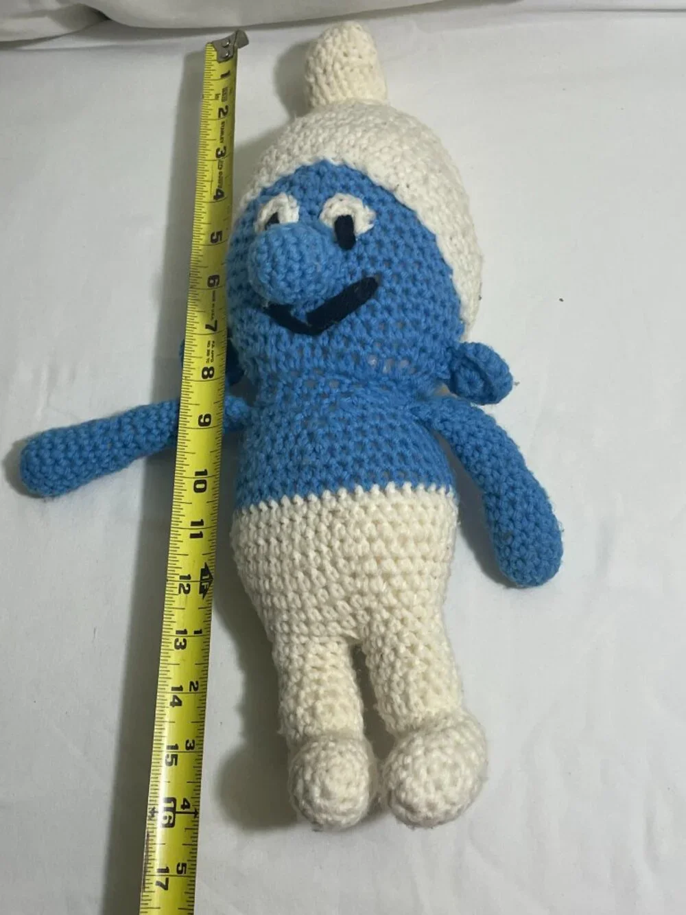 Handmade Crochet Smurf Plush Doll 16